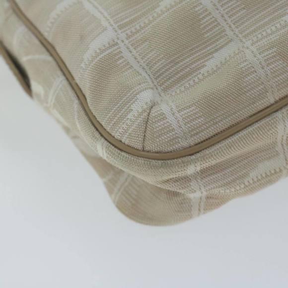 CHANEL New Travel Line Shoulder Bag Nylon Beige CC Auth ki4086 - Picture 15 of 16